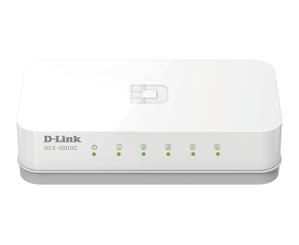 D-Link DES-1005C 5 Port Unmanaged 10/100mbps Fast Ethernet Network Switch D-Link DES-1005C 5 Port Unmanaged 10/100mbps Fast Ethernet Network Switch